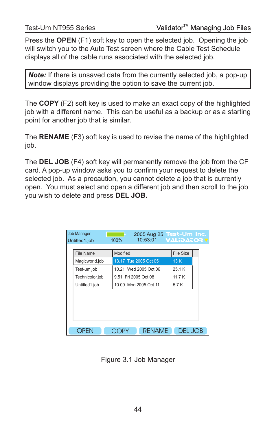 Test-Um VALIDATOR-NT NT955 User Manual | Page 45 / 97