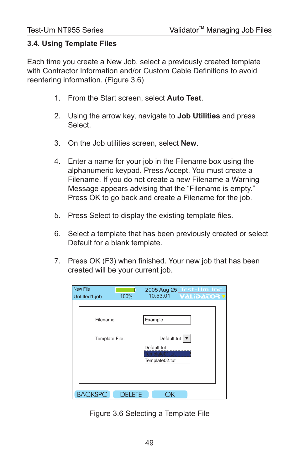 Test-Um VALIDATOR-NT NT955 User Manual | Page 50 / 97