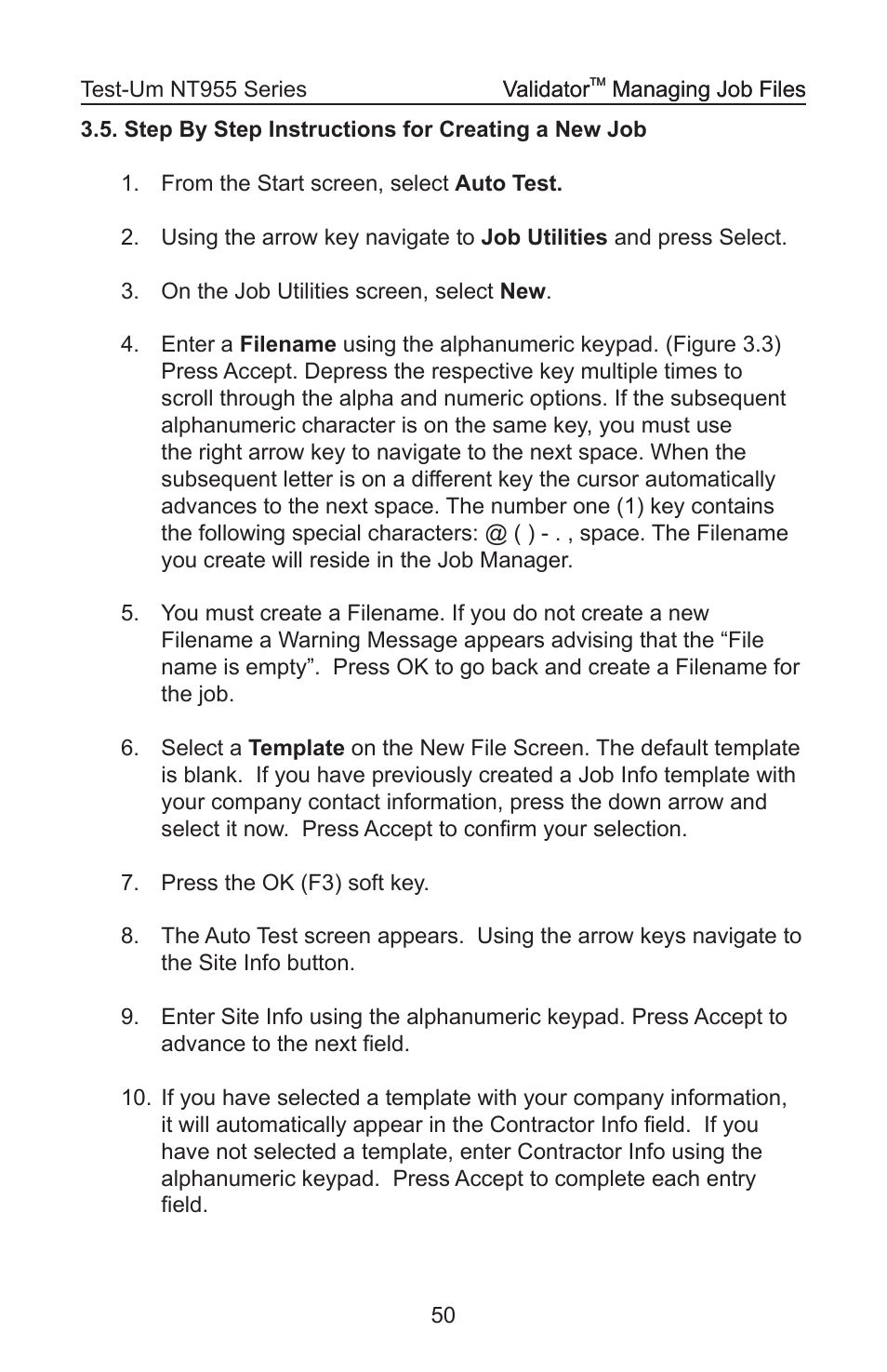 Test-Um VALIDATOR-NT NT955 User Manual | Page 51 / 97
