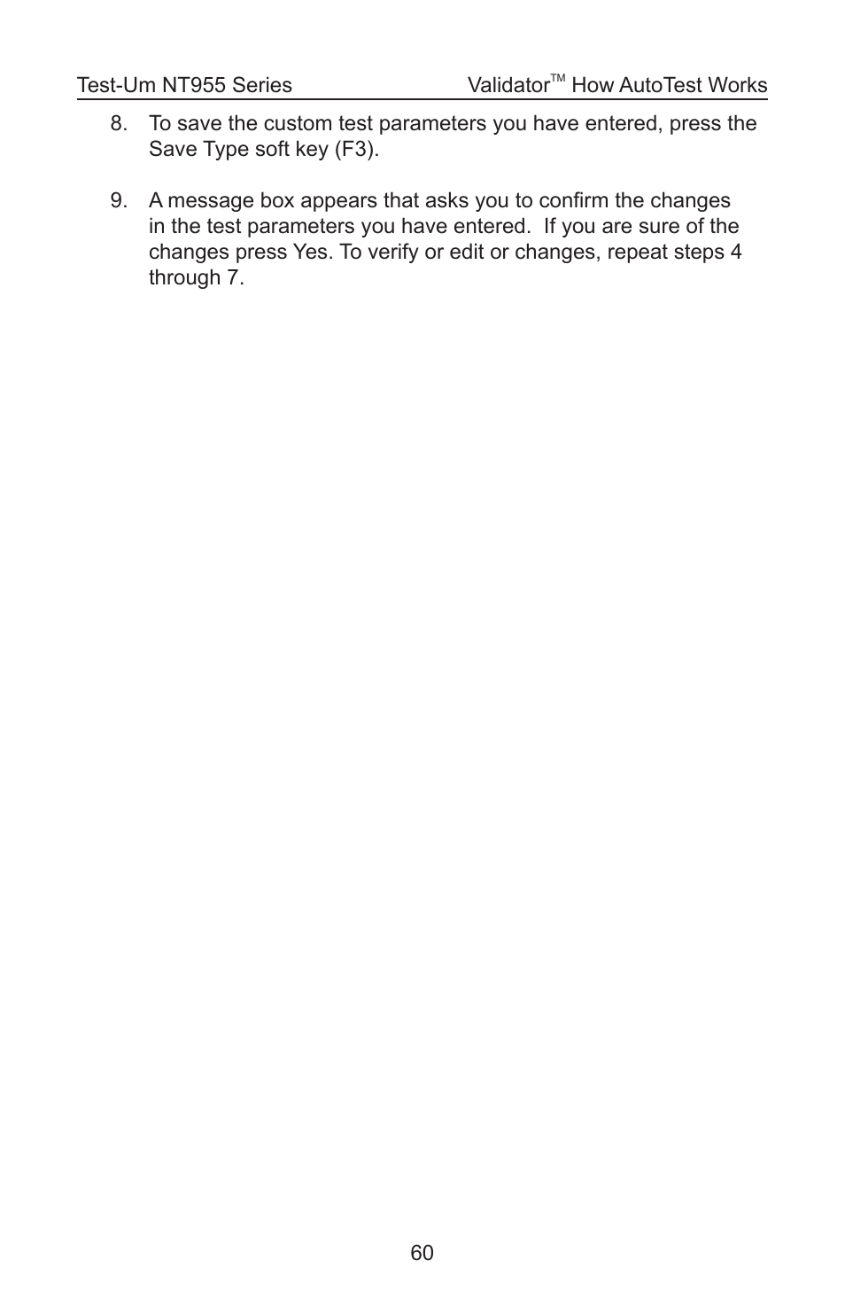 Test-Um VALIDATOR-NT NT955 User Manual | Page 61 / 97