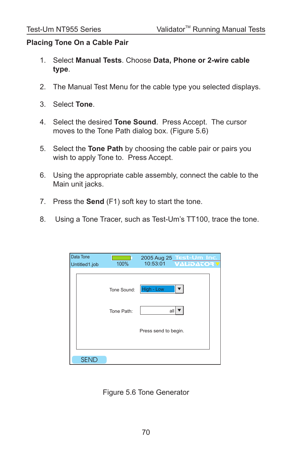 Test-Um VALIDATOR-NT NT955 User Manual | Page 71 / 97
