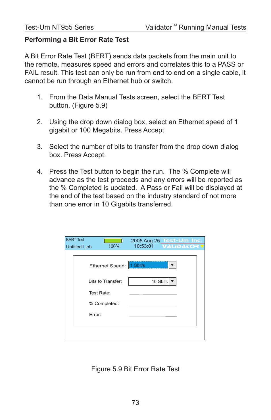 Test-Um VALIDATOR-NT NT955 User Manual | Page 74 / 97