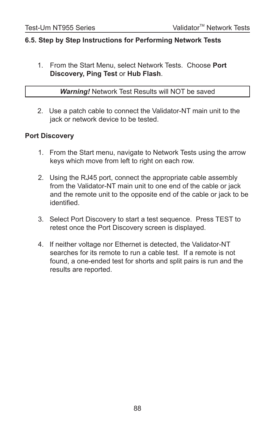Test-Um VALIDATOR-NT NT955 User Manual | Page 89 / 97