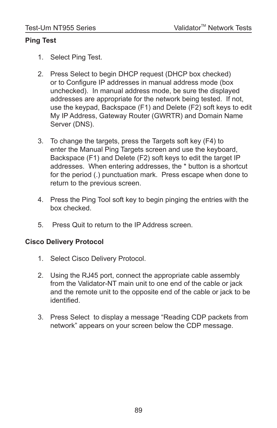 Test-Um VALIDATOR-NT NT955 User Manual | Page 90 / 97