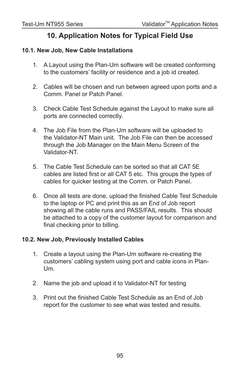 Test-Um VALIDATOR-NT NT955 User Manual | Page 96 / 97