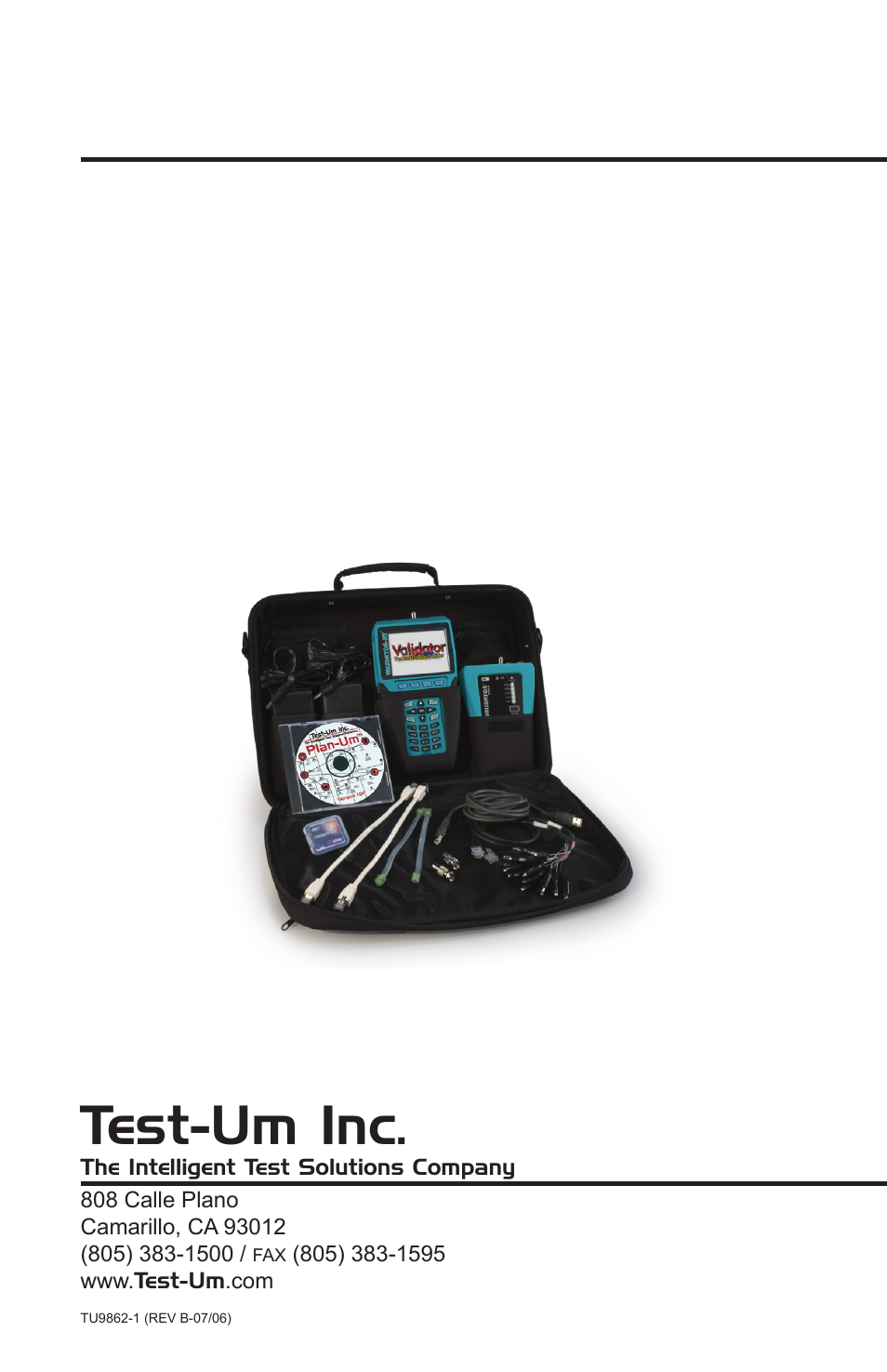 Test-um inc | Test-Um VALIDATOR-NT NT955 User Manual | Page 97 / 97