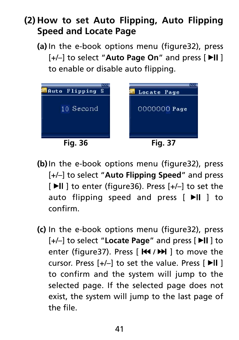 2) how to set auto flipping, auto flipping | Truly electronic Mftg MP313X User Manual | Page 41 / 63