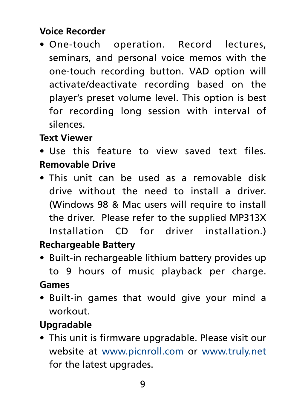 Truly electronic Mftg MP313X User Manual | Page 9 / 63