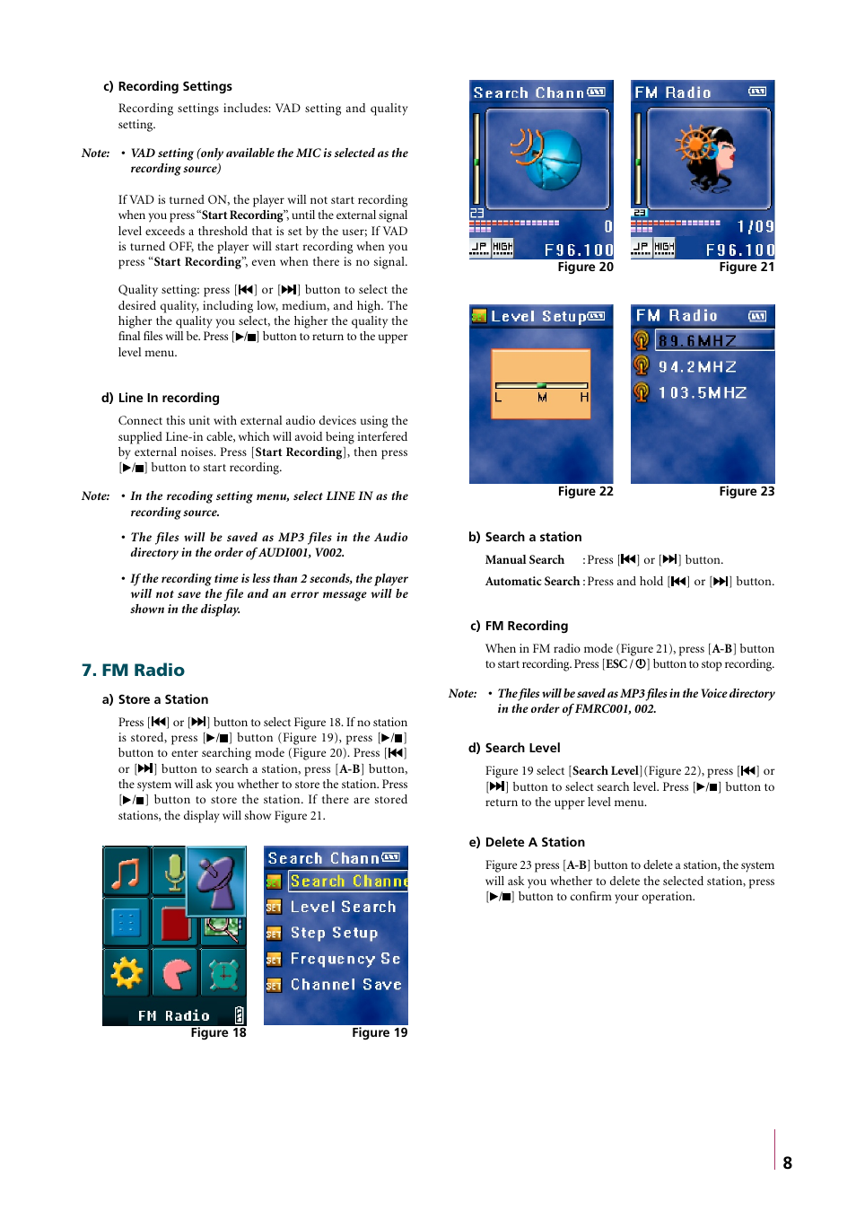 Fm radio | Truly electronic Mftg MP310 User Manual | Page 11 / 15