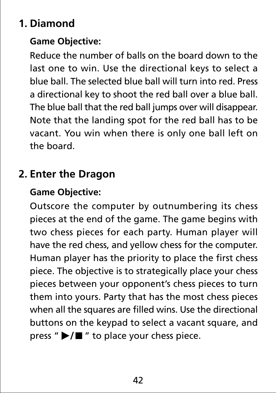 Diamond, Enter the dragon | Truly electronic Mftg Digital Photo & Audio Player User Manual | Page 42 / 74