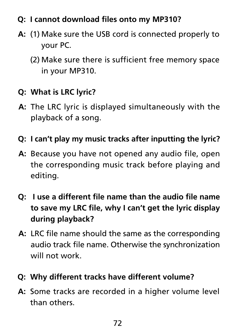 Truly electronic Mftg Digital Photo & Audio Player User Manual | Page 72 / 74