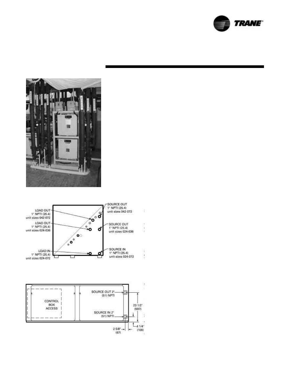 Installation, Warning improper unit lift | Trane WPWD User Manual | Page 11 / 31