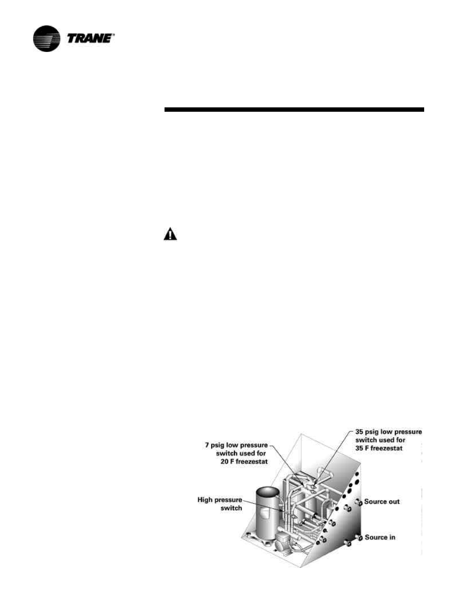 Installation, Warning, Hazardous voltage | Trane WPWD User Manual | Page 18 / 31