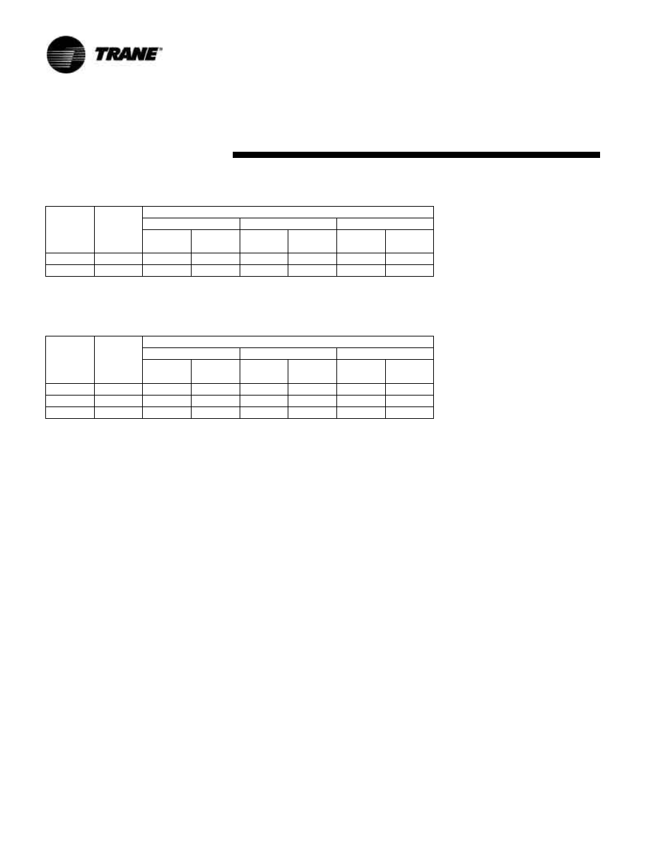 Operating pressures | Trane WPWD User Manual | Page 22 / 31