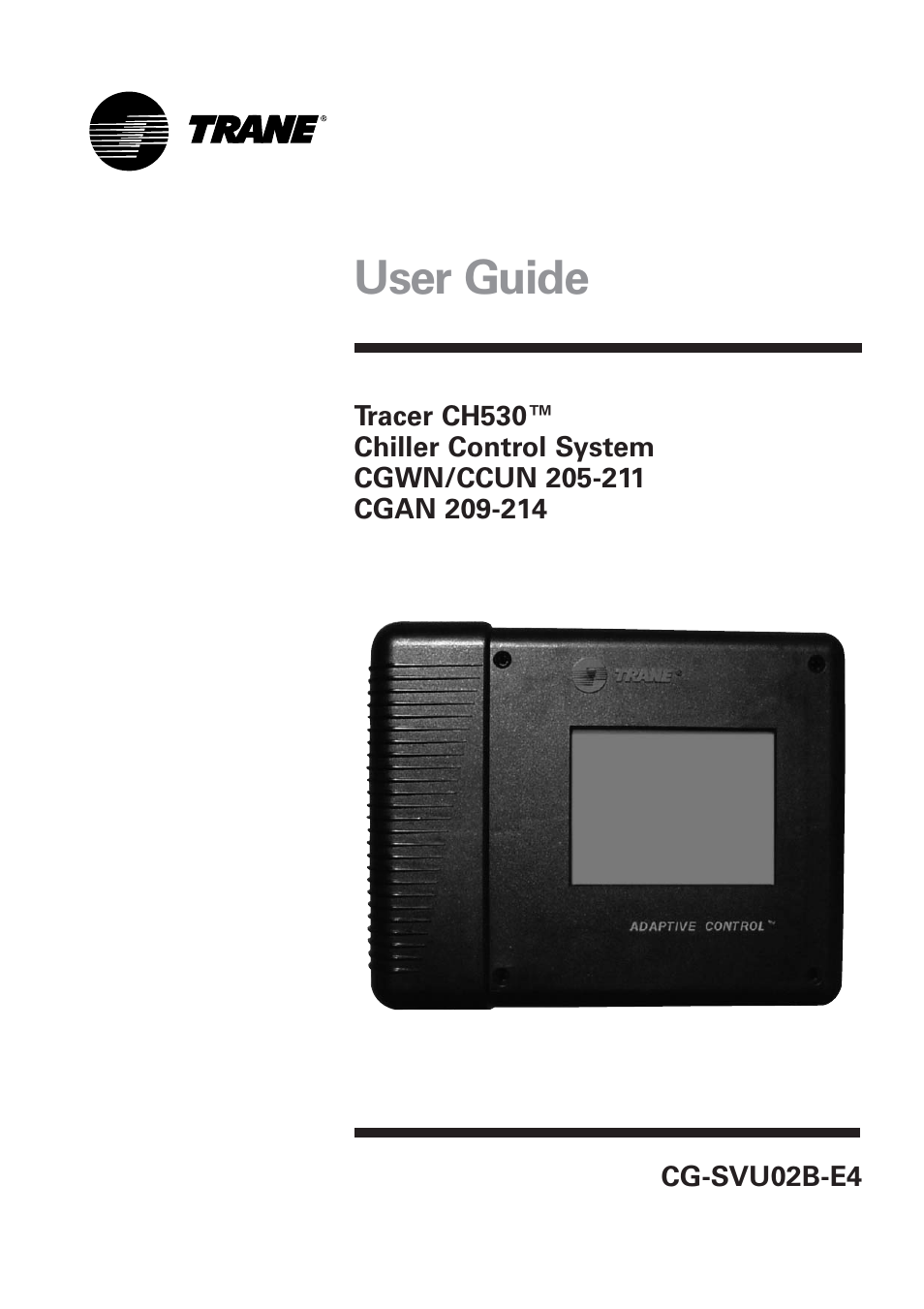 Trane CGWN 205-211 User Manual | 36 pages