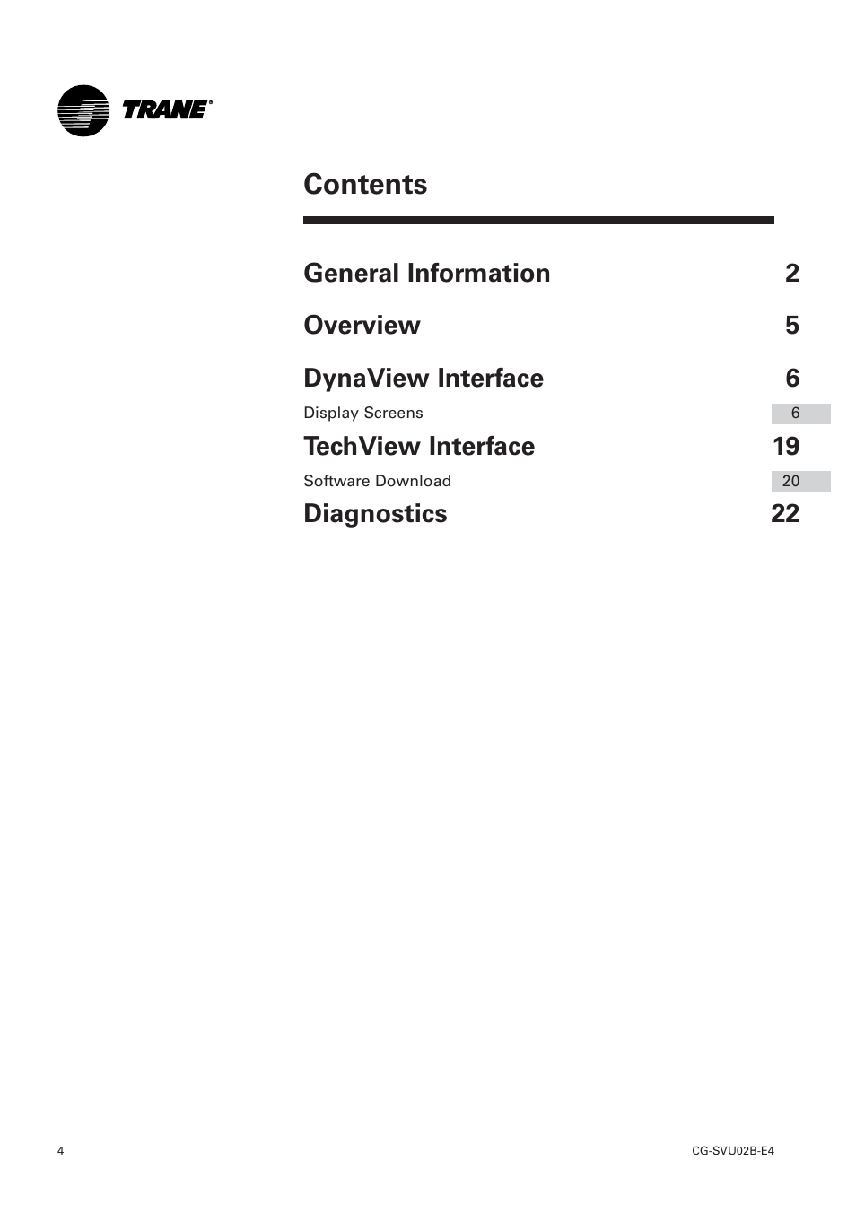 Trane CGWN 205-211 User Manual | Page 4 / 36