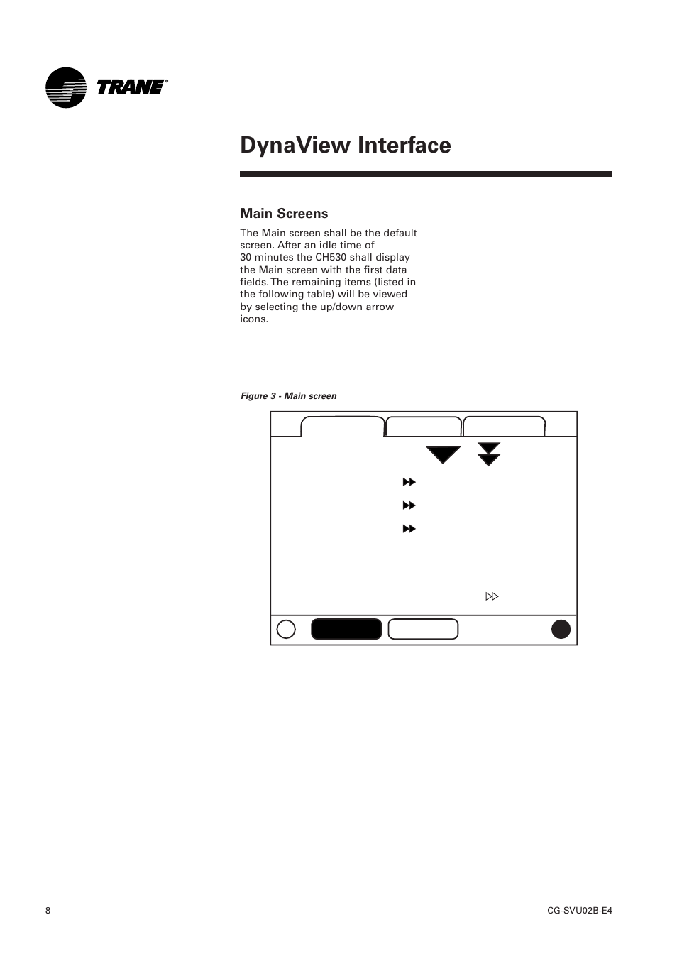 Dynaview interface | Trane CGWN 205-211 User Manual | Page 8 / 36