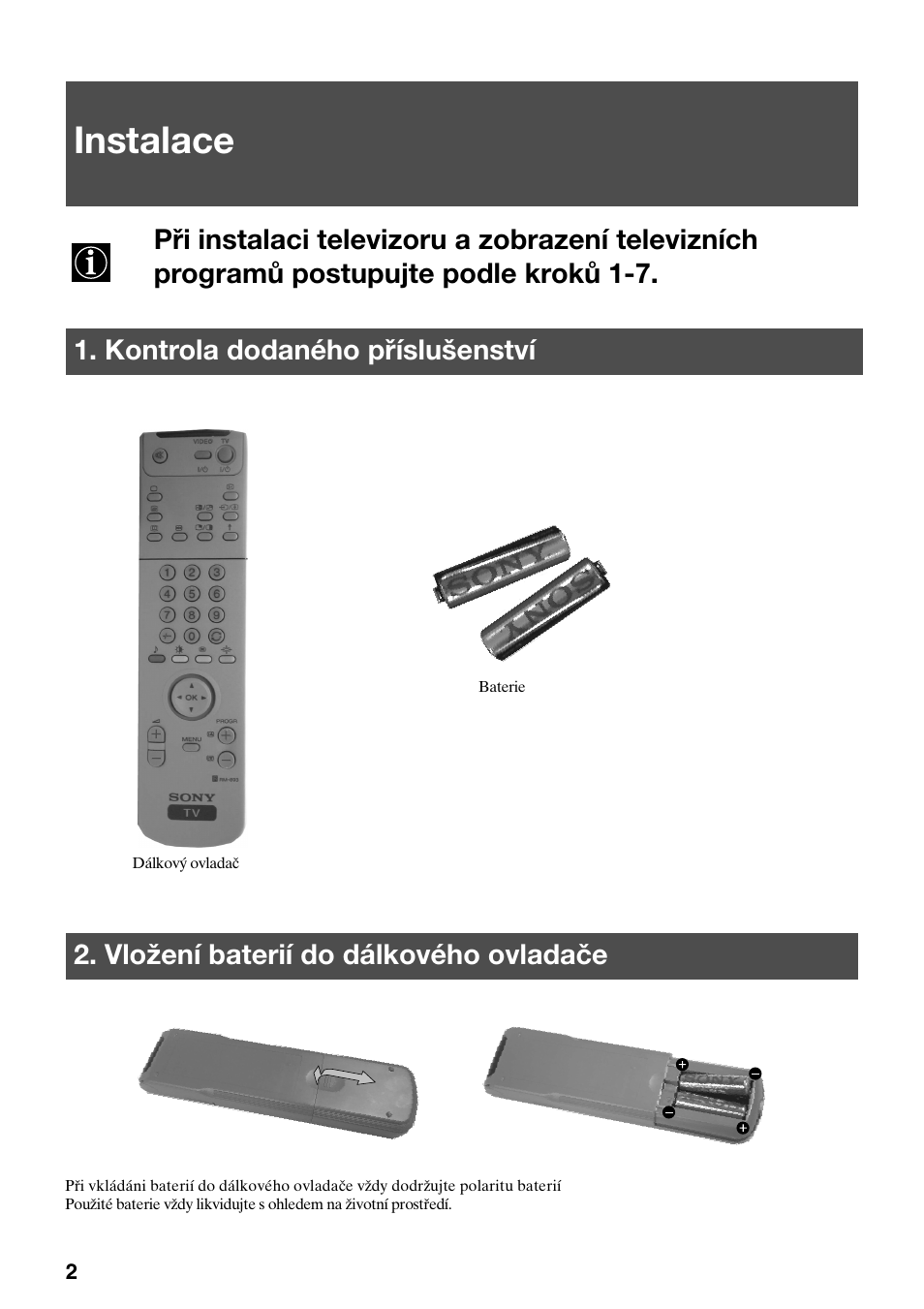 Instalace | Sony KV-29FQ75K User Manual | Page 58 / 160