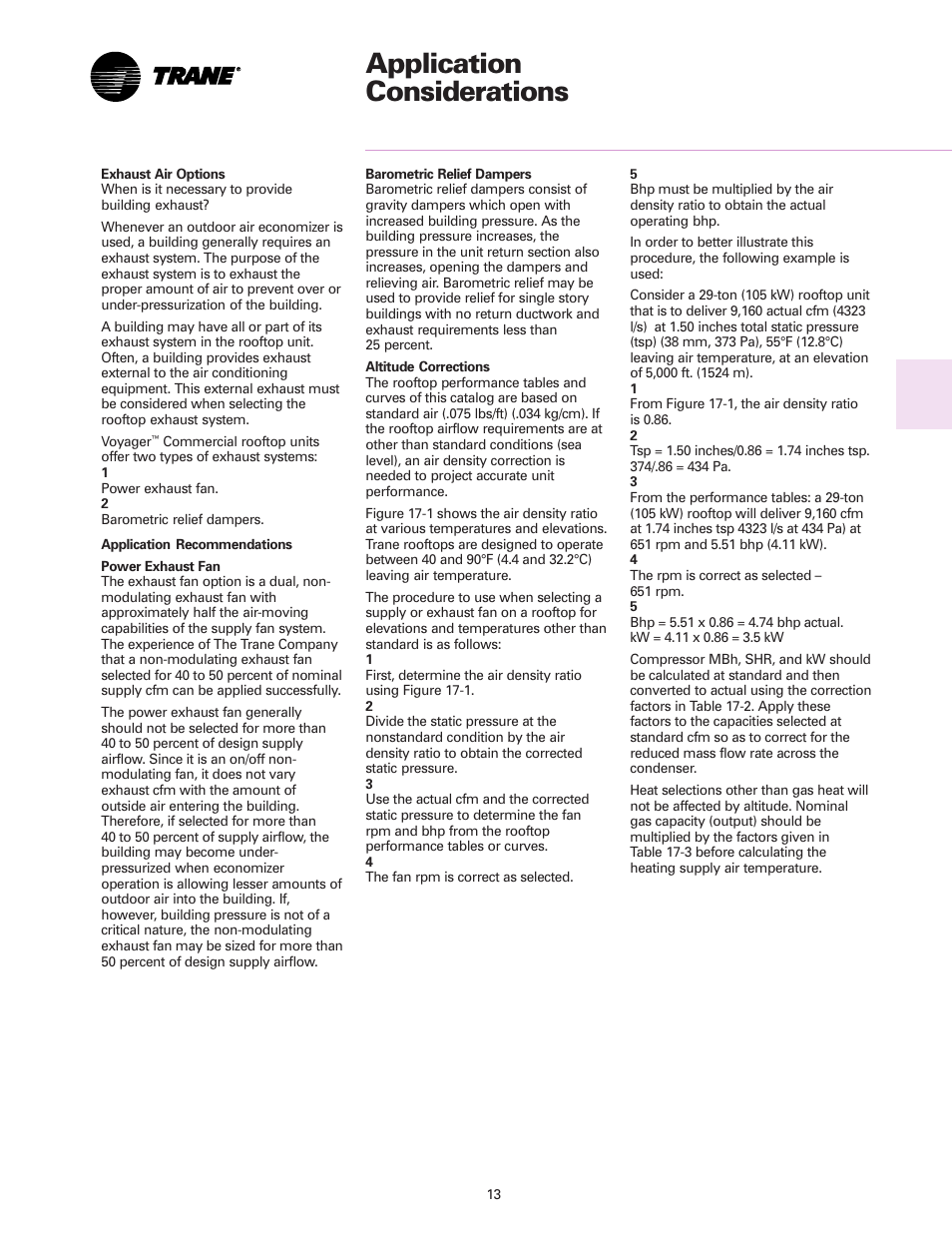 Application considerations | Trane RT-DS-10 User Manual | Page 13 / 44