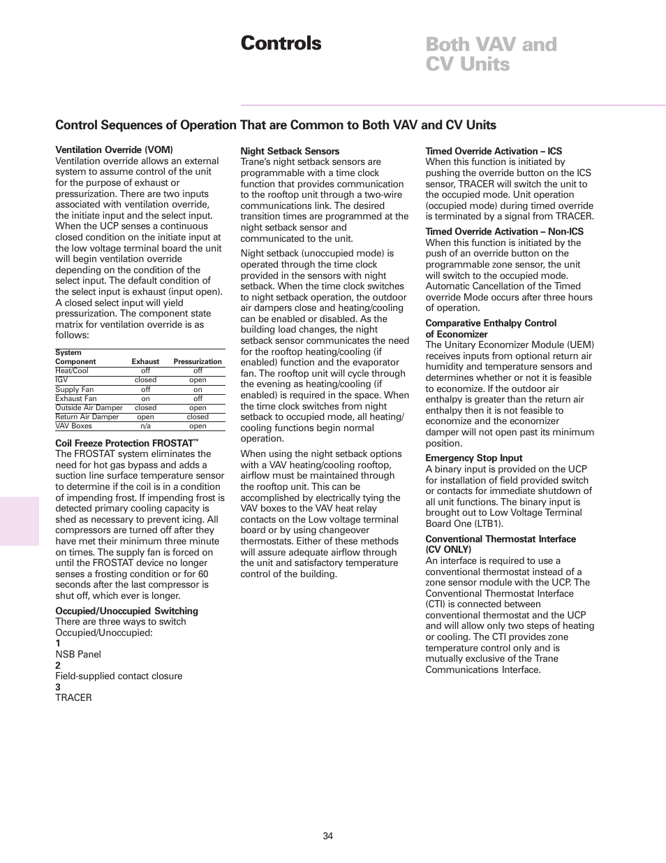 Controls both vav and cv units | Trane RT-DS-10 User Manual | Page 34 / 44