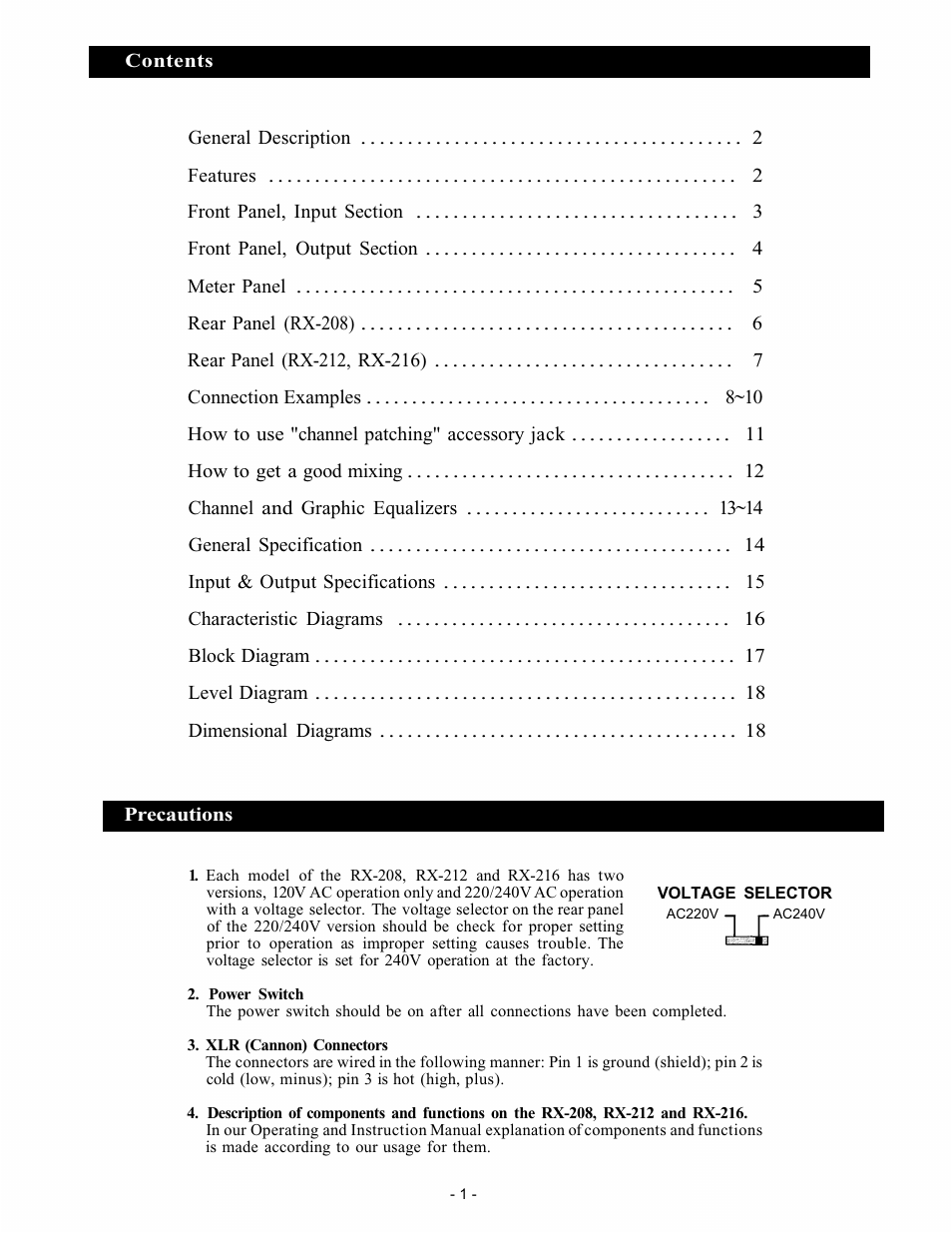 Trane RX-212 User Manual | Page 2 / 19