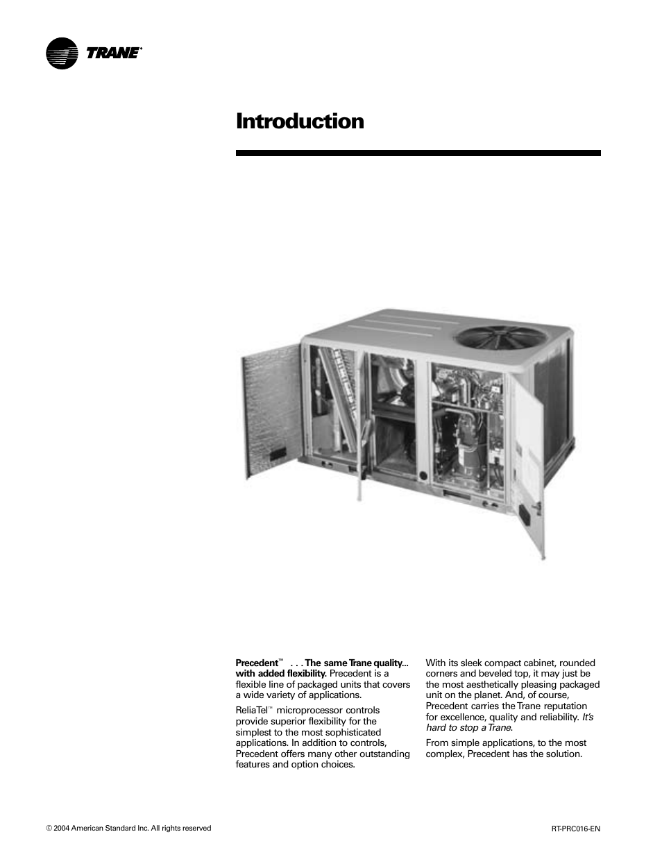 Introduction | Trane TSC060-120 User Manual | Page 2 / 48