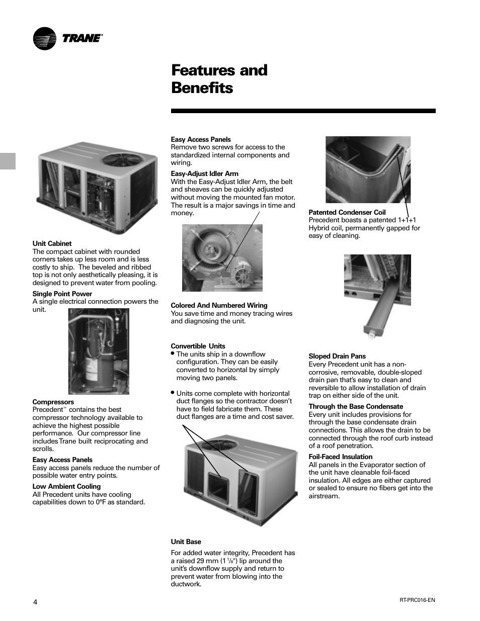 Features and benefits | Trane TSC060-120 User Manual | Page 4 / 48