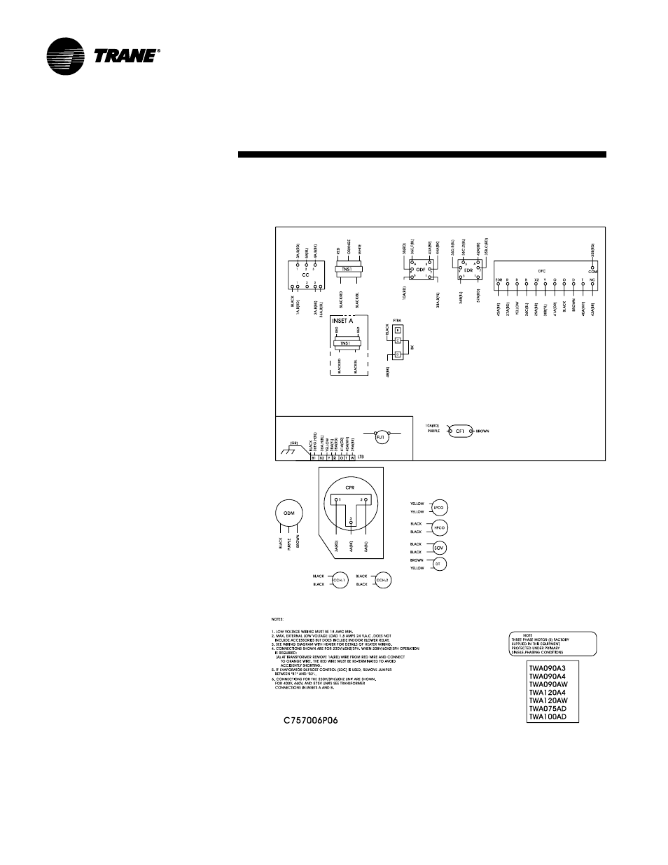 Typical wiring, Typical wiring (heat pump) | Trane TWE200B User Manual | Page 34 / 56