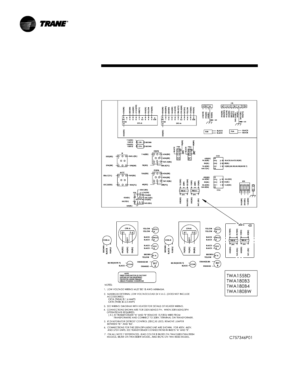 Heat pump) typical wiring | Trane TWE200B User Manual | Page 36 / 56
