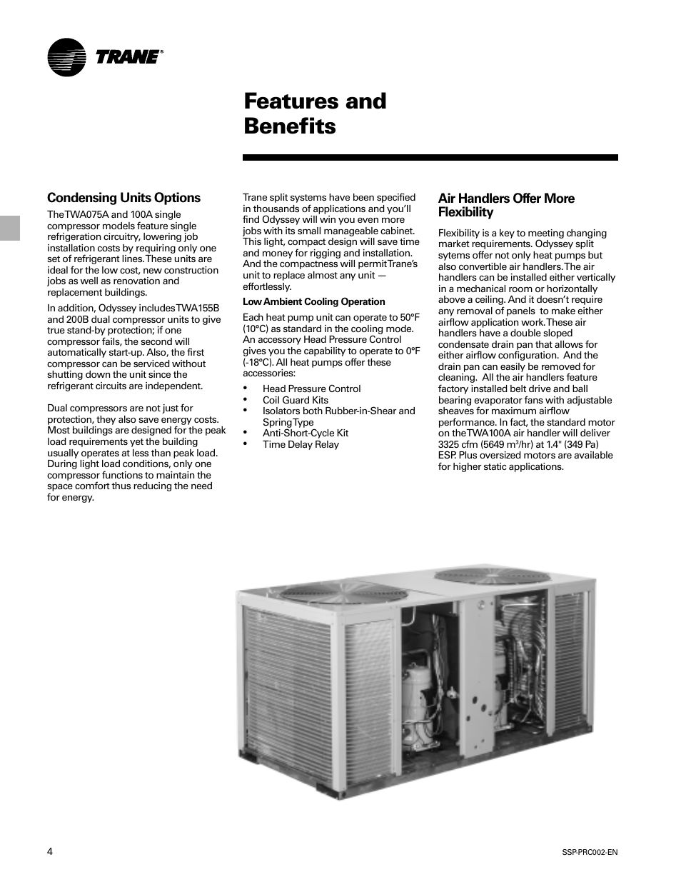 Features and benefits | Trane TWE200B User Manual | Page 4 / 56