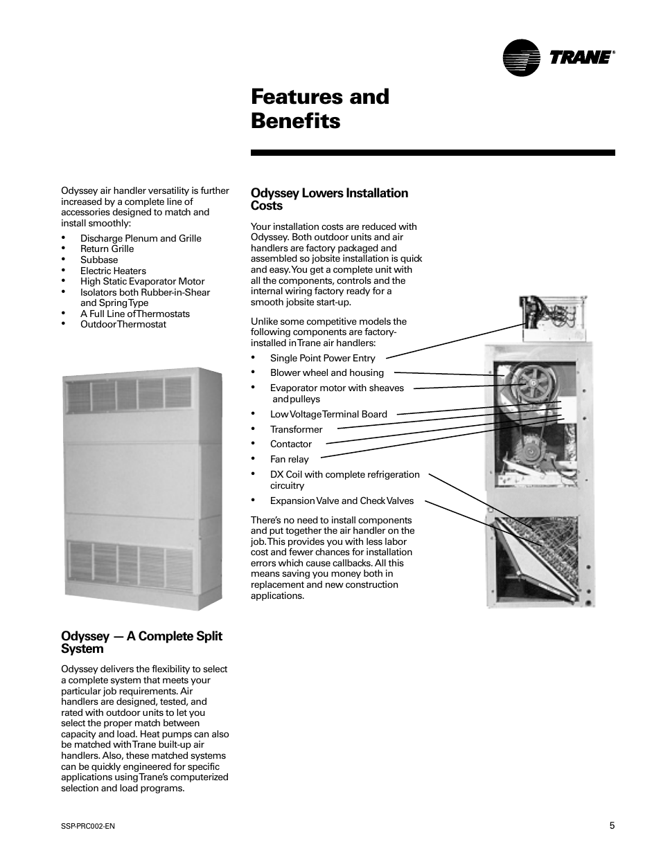 Features and benefits | Trane TWE200B User Manual | Page 5 / 56
