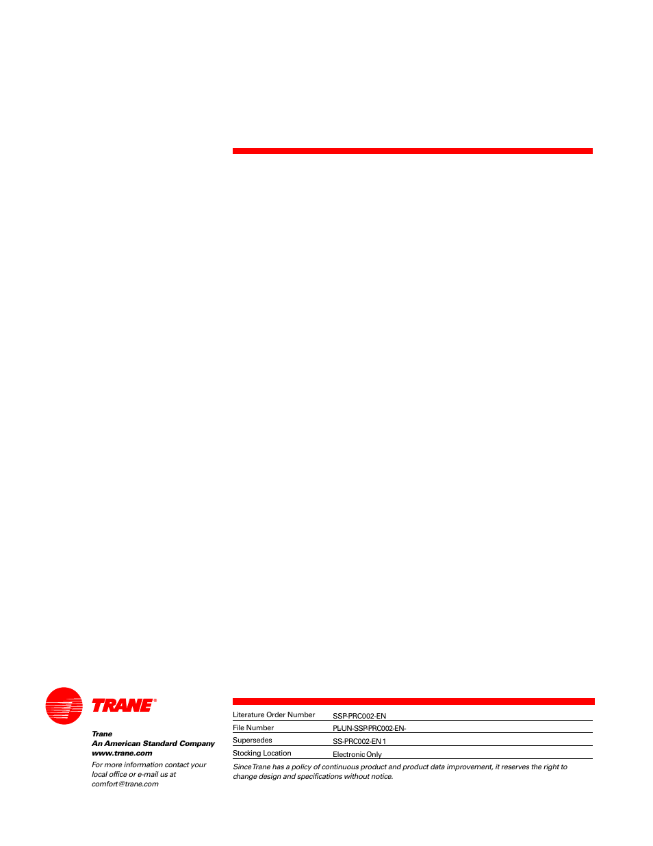 Trane TWE200B User Manual | Page 56 / 56