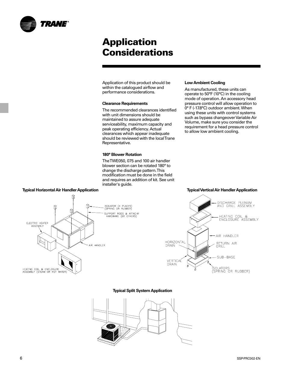 Application considerations | Trane TWE200B User Manual | Page 6 / 56