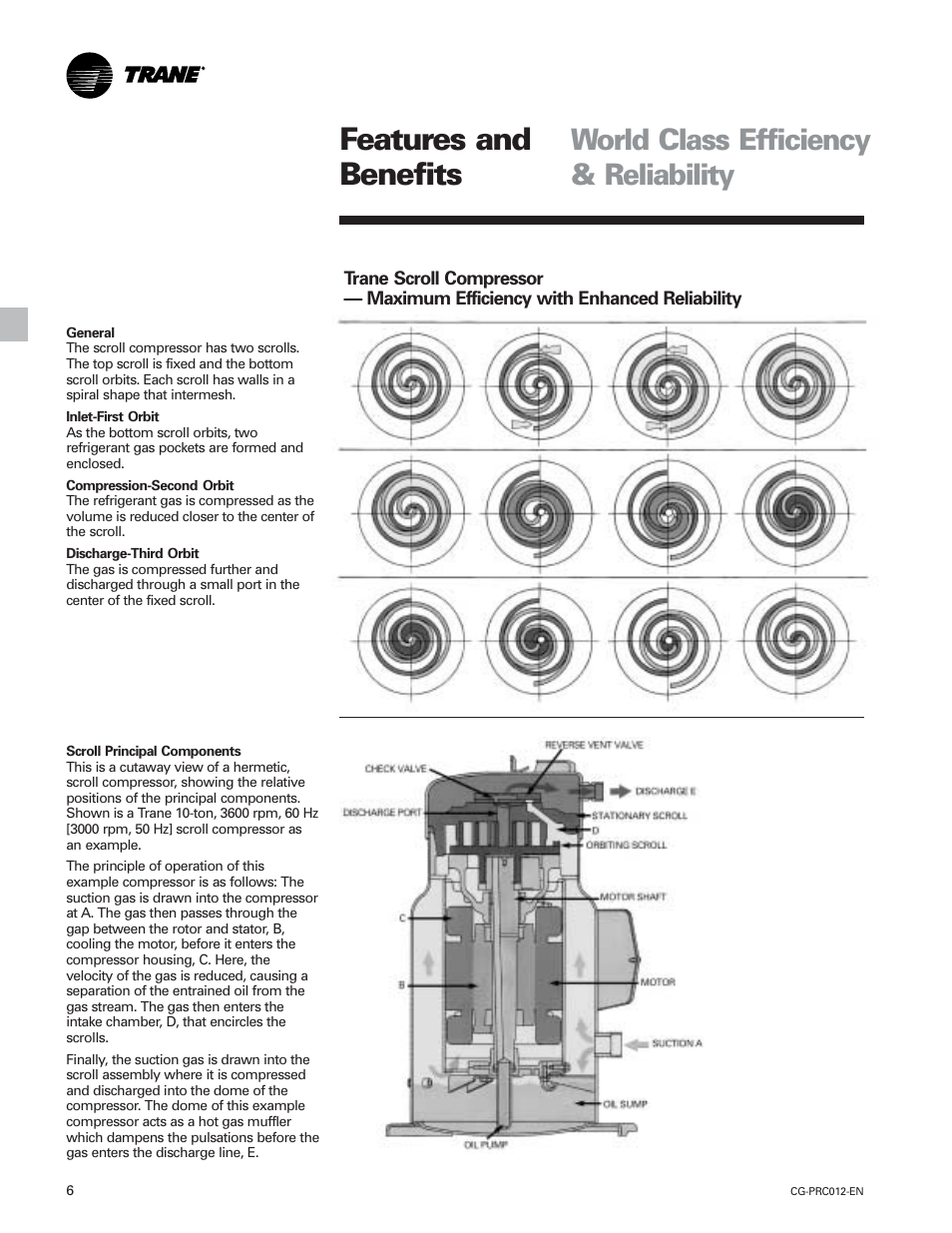 Features and benefits, World class efficiency & reliability | Trane CGWF User Manual | Page 6 / 40