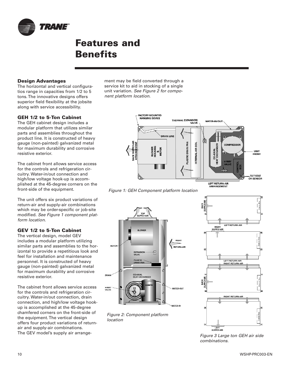 Features and benefits | Trane GEV User Manual | Page 10 / 28