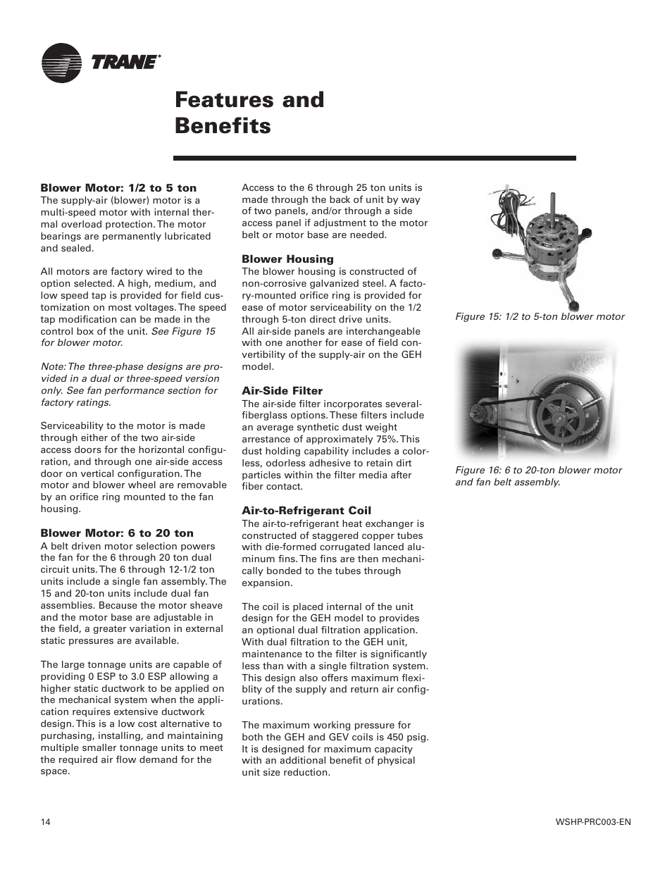 Features and benefits | Trane GEV User Manual | Page 14 / 28