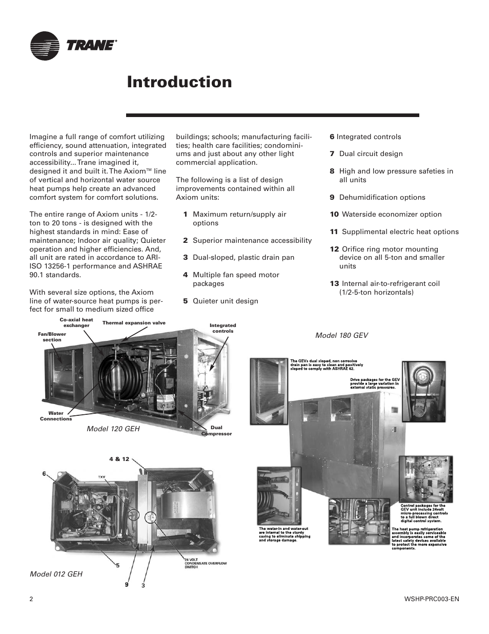 Introduction | Trane GEV User Manual | Page 2 / 28