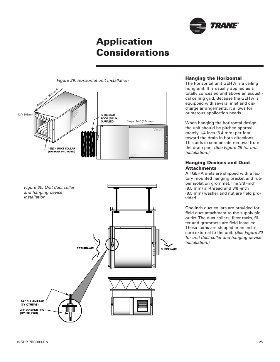 Application considerations | Trane GEV User Manual | Page 25 / 28