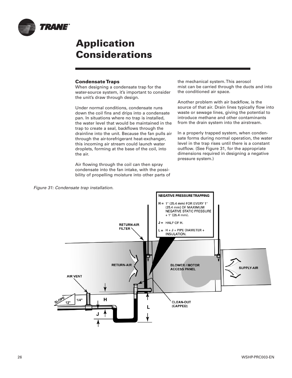 Application considerations | Trane GEV User Manual | Page 26 / 28