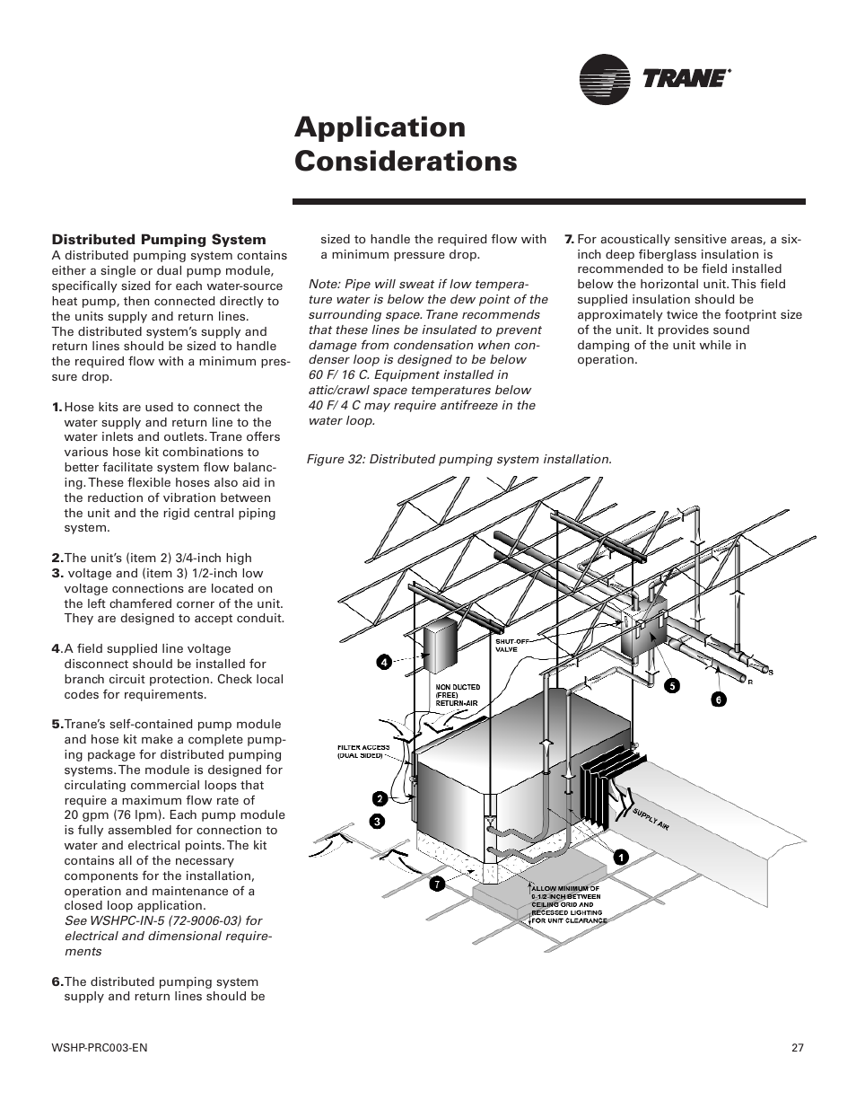 Application considerations | Trane GEV User Manual | Page 27 / 28