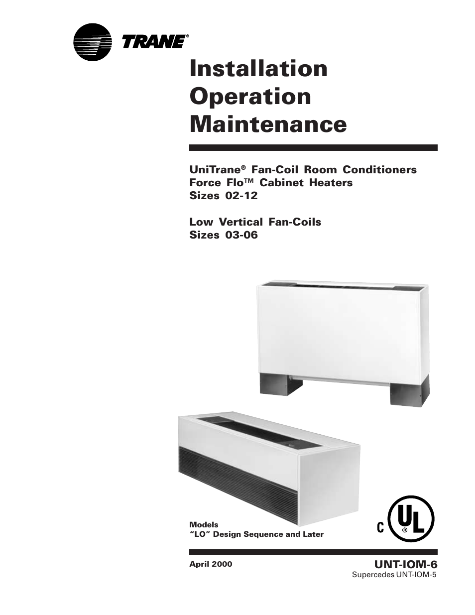 Trane LO User Manual | 136 pages