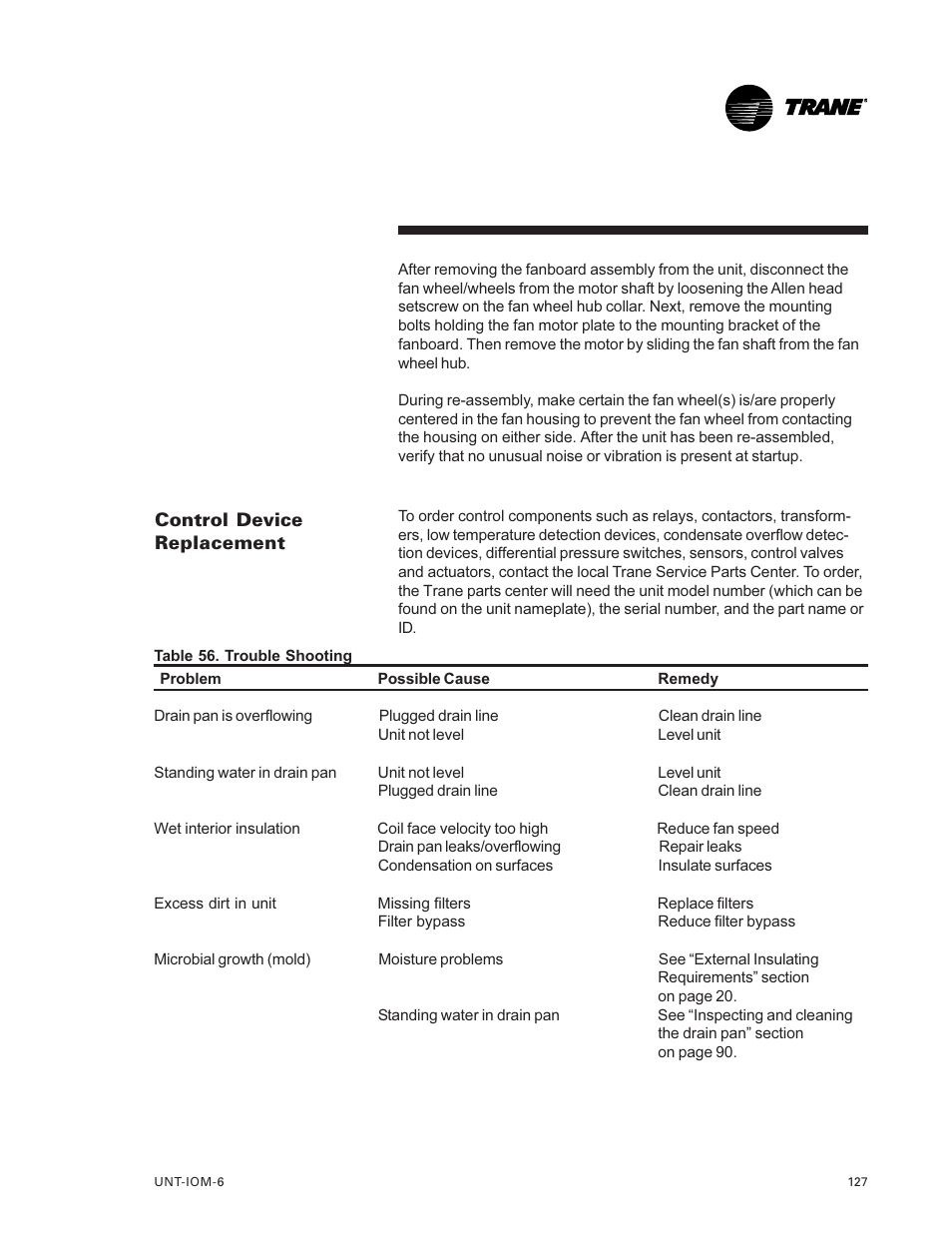 Trane LO User Manual | Page 127 / 136