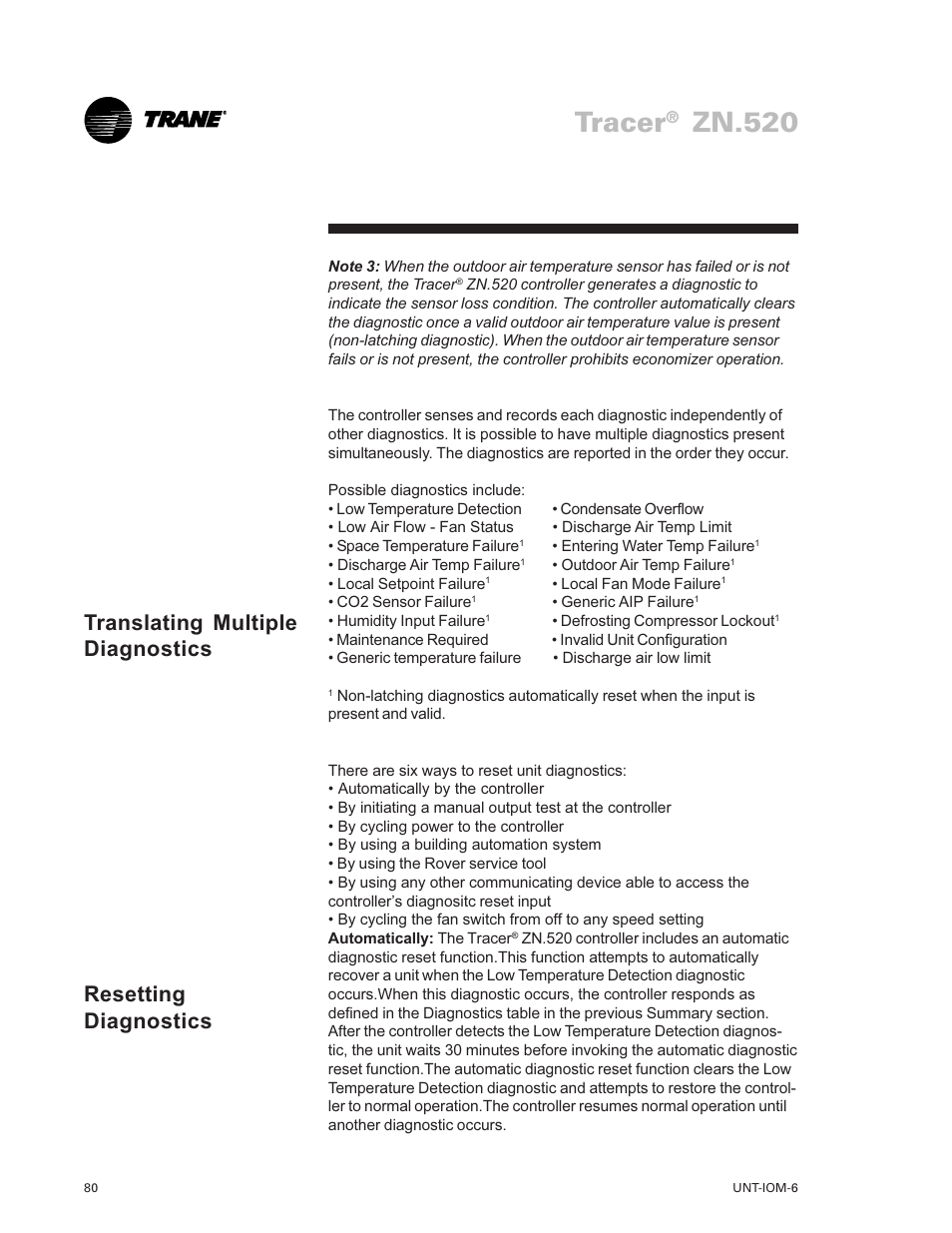 Tracer, Zn.520 | Trane LO User Manual | Page 80 / 136