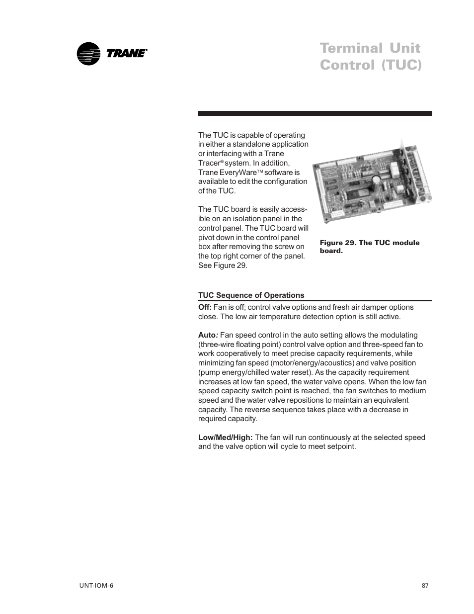 Terminal unit control (tuc) | Trane LO User Manual | Page 87 / 136