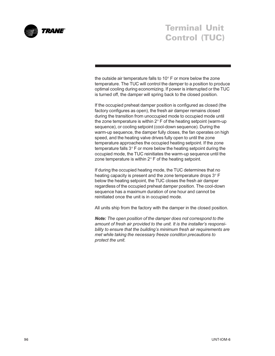 Terminal unit control (tuc) | Trane LO User Manual | Page 96 / 136