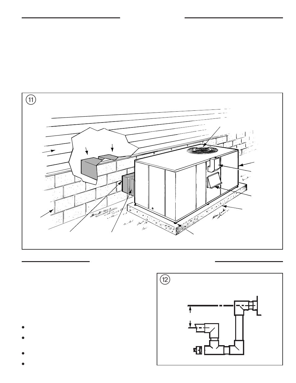 Installation, Condensate drain piping, Pvc or copper tubing and fittings | Typical condensate drain piping | Trane YCZ036F1/3M0B User Manual | Page 11 / 24
