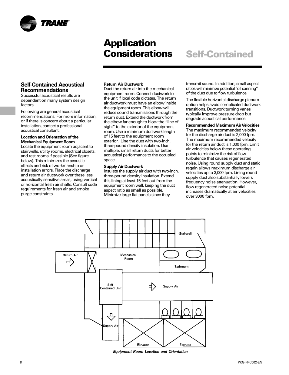 Application considerations, Self-contained | Trane PKG-PRC002-EN User Manual | Page 8 / 101