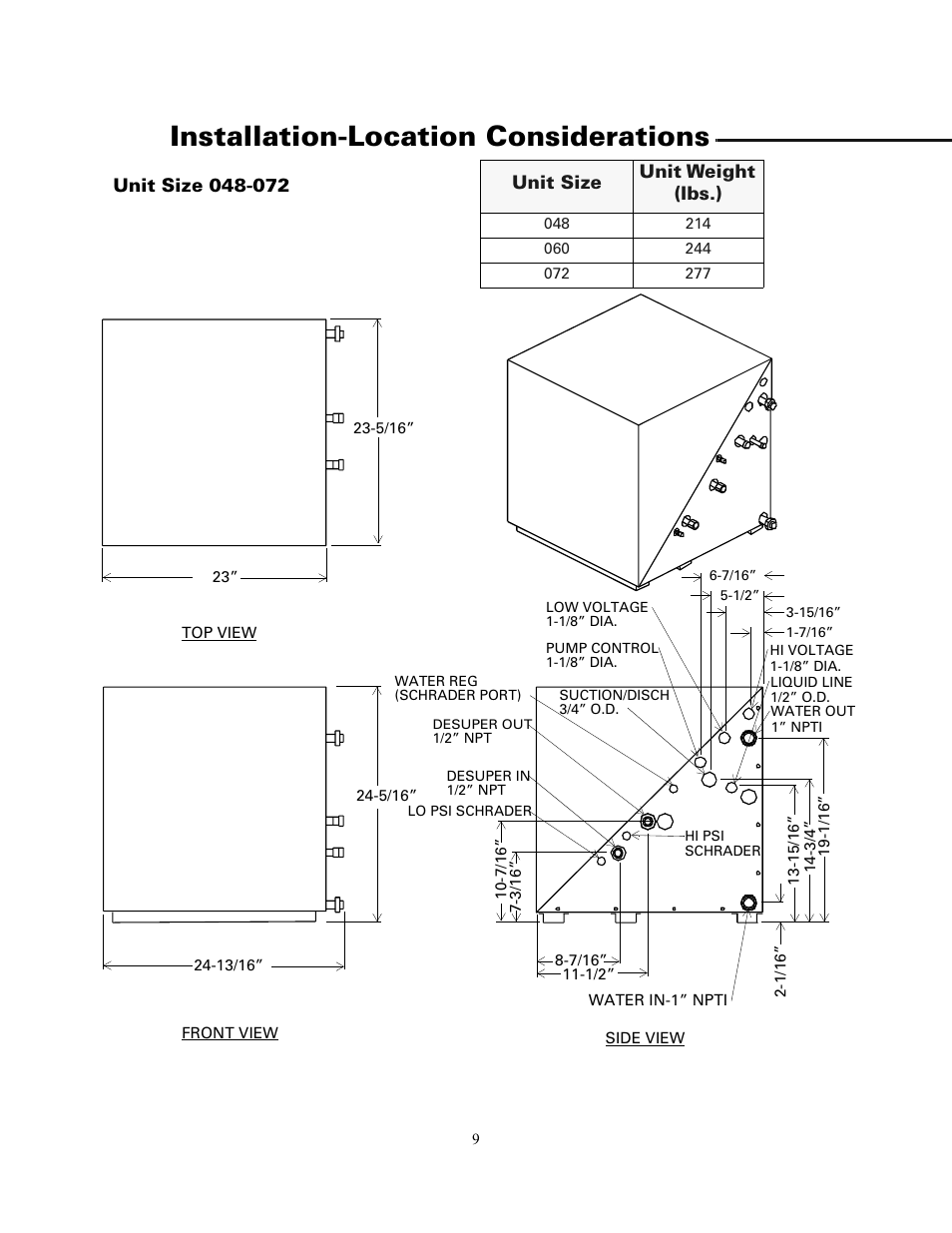 Installation-location considerations | Trane GSSD User Manual | Page 9 / 18