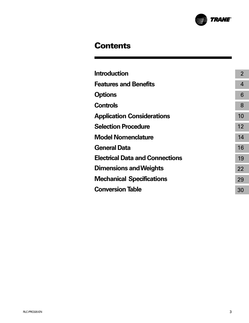 Trane RTHD User Manual | Page 3 / 32