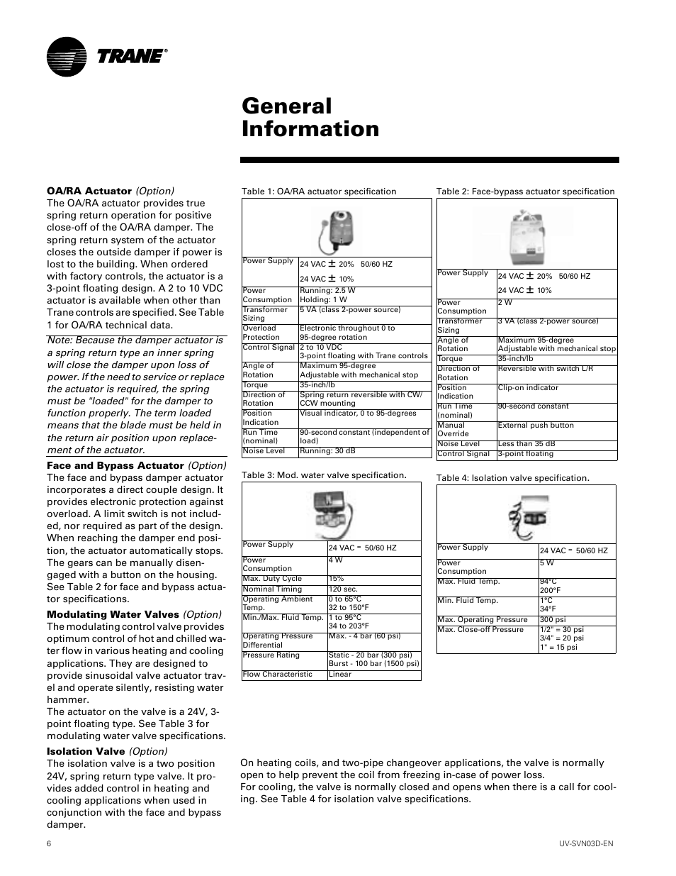 General information | Trane VUV 750 CFM User Manual | Page 6 / 40